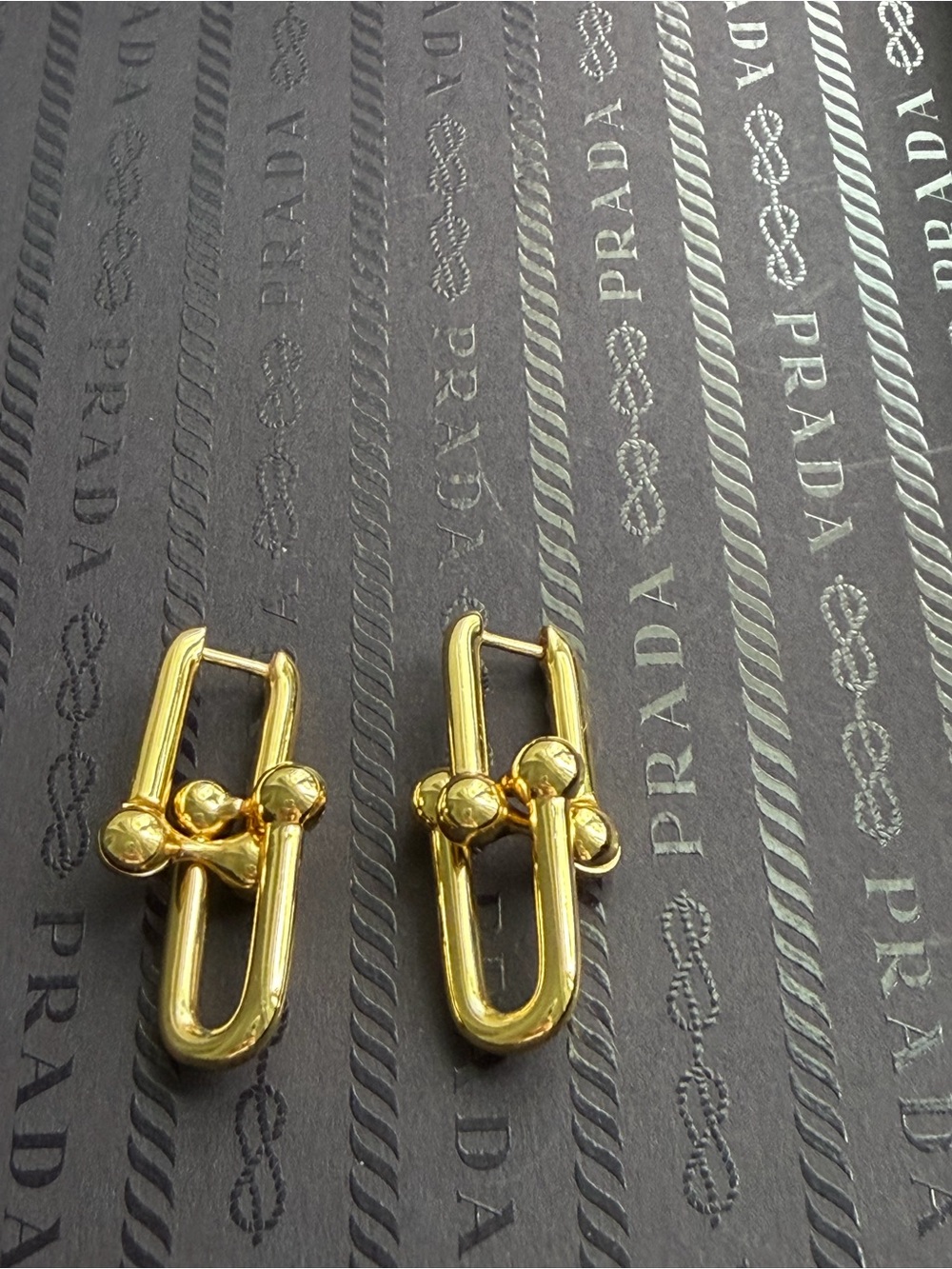 Gold-Tone Link Drop Earrings